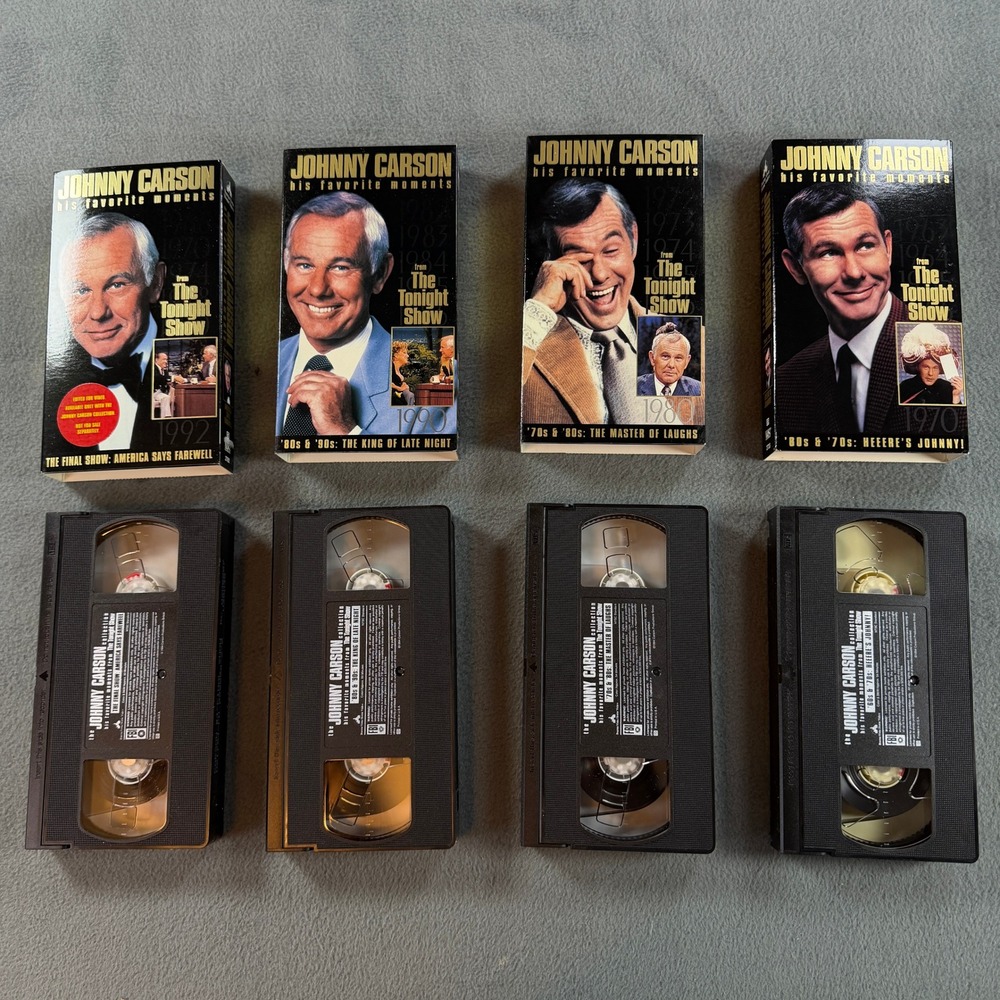 Johnny Carson Favorite Moments The Tonight Show 4-Tape VHS Box Set Buena Vista